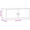 Szafka ścienna z półką 2 pcs Woskowy Brąz 80 x 30 x 30 cm