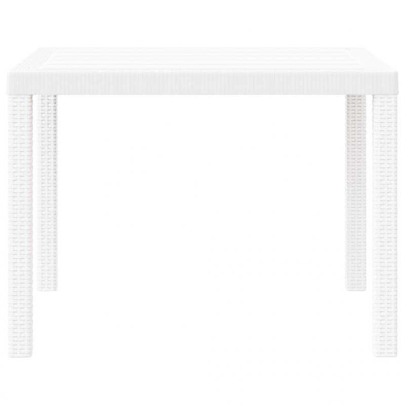 Stół Ogrodowy Biały 100 x 100 x 73 cm polirattan
