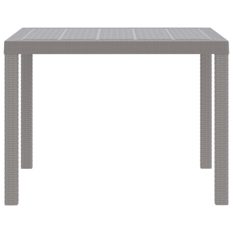 Stół Ogrodowy Jasnoszary 100 x 100 x 73 cm polirattan