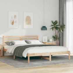 Ramka łóżka Brązowy 160 x 210 cm Lite drewno sosnowe