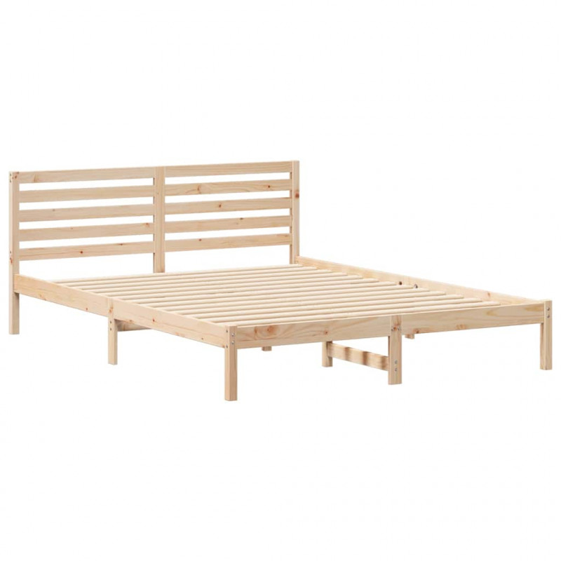 Ramka łóżka Brązowy 160 x 210 cm Lite drewno sosnowe