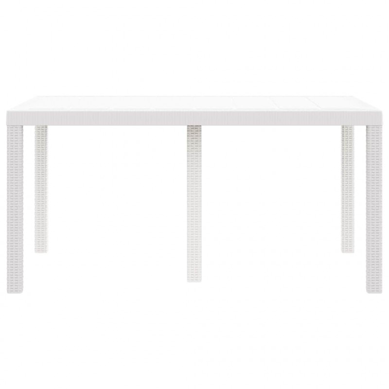 Stół Ogrodowy Biały 150 x 100 x 73 cm polirattan