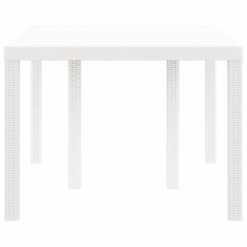 Stół Ogrodowy Biały 150 x 100 x 73 cm polirattan