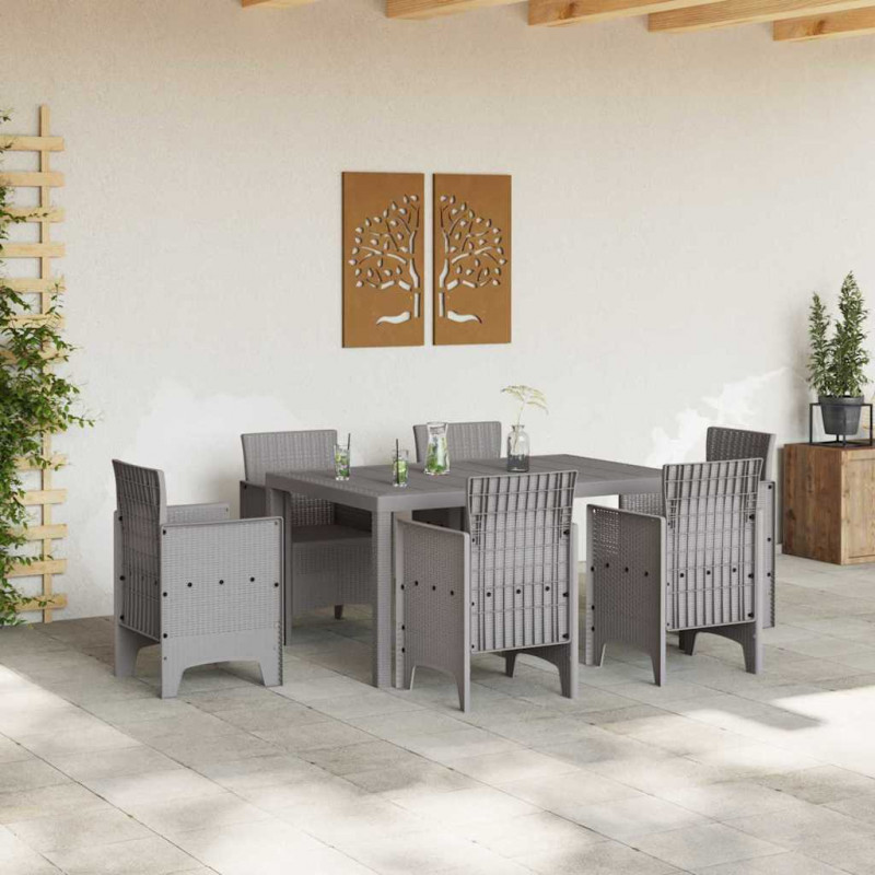 Stół Ogrodowy Jasnoszary 150 x 100 x 73 cm polirattan