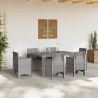 Stół Ogrodowy Jasnoszary 150 x 100 x 73 cm polirattan