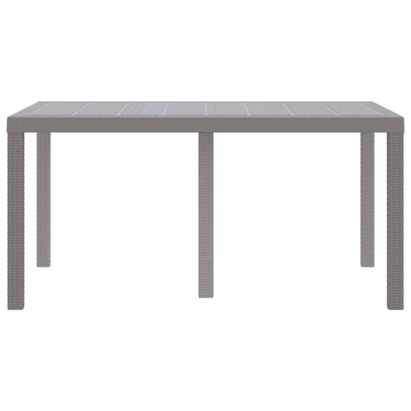 Stół Ogrodowy Jasnoszary 150 x 100 x 73 cm polirattan