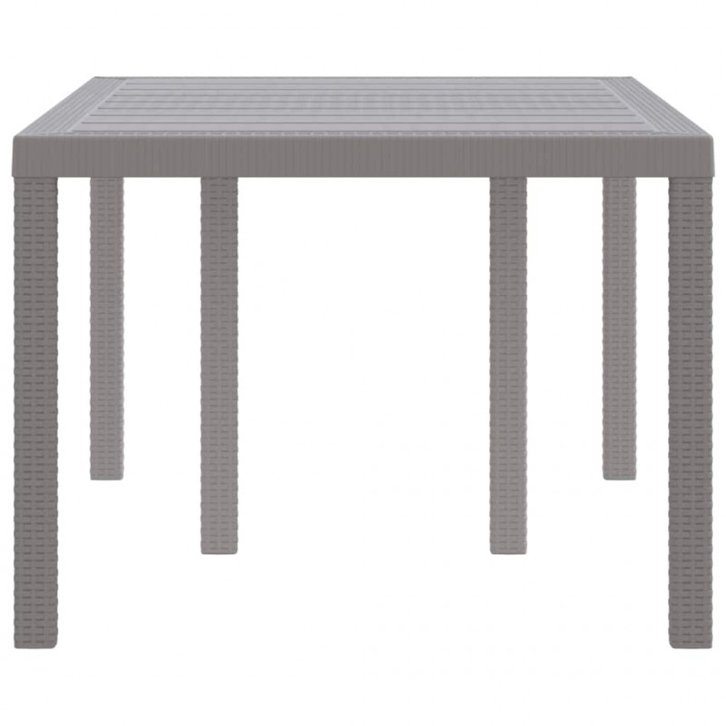 Stół Ogrodowy Jasnoszary 150 x 100 x 73 cm polirattan