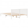Ramka łóżka Z zagłówkiem Biały 160 x 210 cm Lite drewno sosnowe