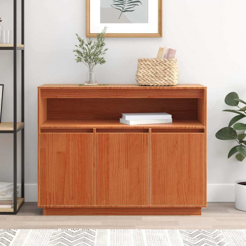 Bufet Woskowy Brąz 104,5 x 34 x 80 cm Lite drewno sosnowe