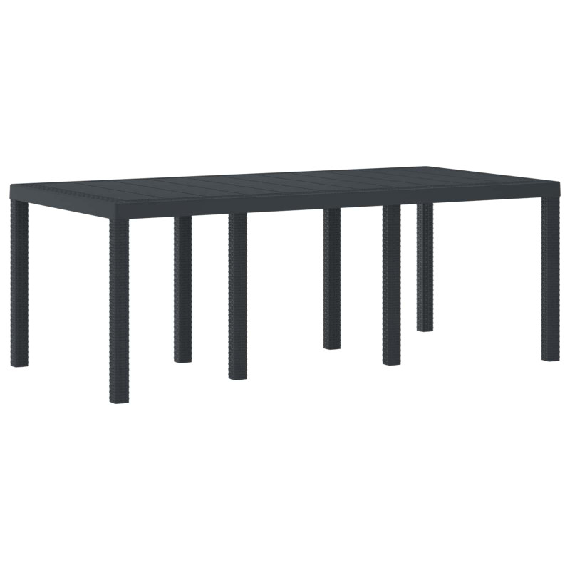 Stół Ogrodowy Antracyt 200 x 100 x 73 cm polirattan