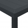 Stół Ogrodowy Antracyt 200 x 100 x 73 cm polirattan