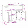 Bufet Woskowy Brąz 104,5 x 34 x 80 cm Lite drewno sosnowe