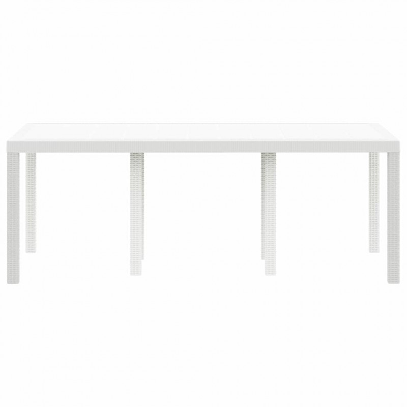 Stół Ogrodowy Biały 200 x 100 x 73 cm polirattan