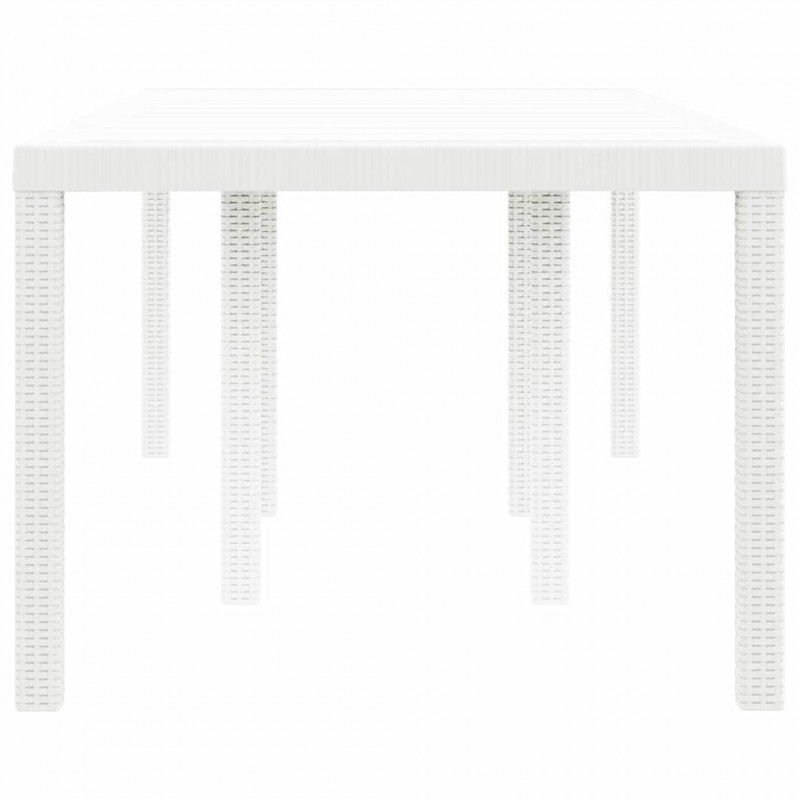 Stół Ogrodowy Biały 200 x 100 x 73 cm polirattan