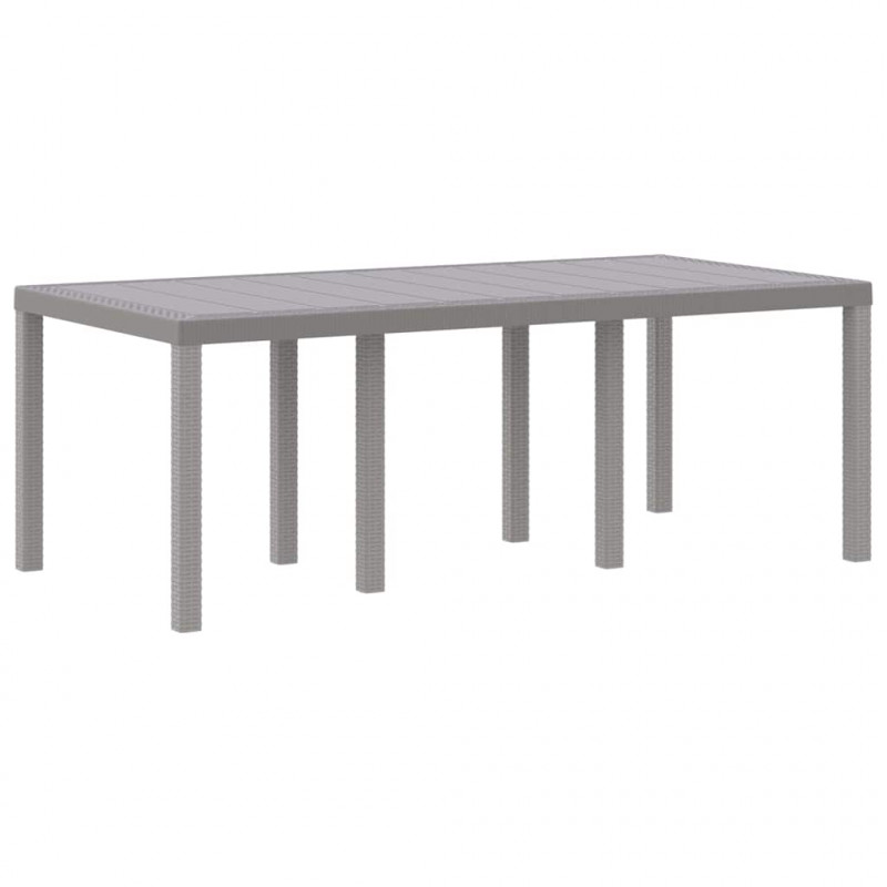 Stół Ogrodowy Jasnoszary 200 x 100 x 73 cm polirattan
