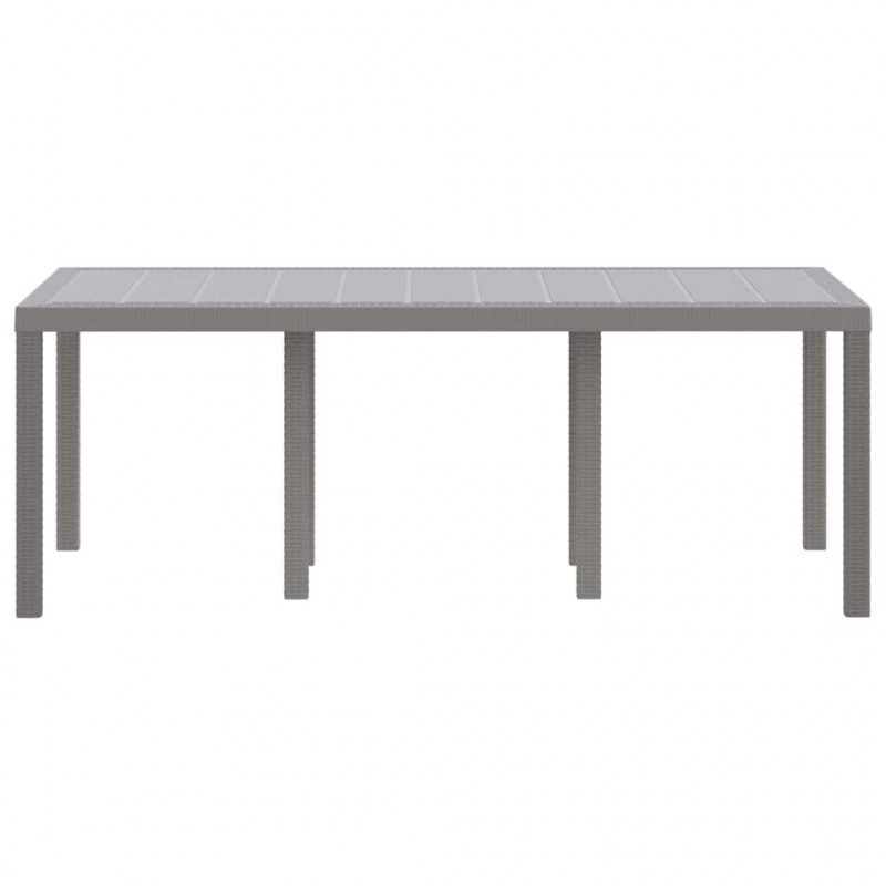 Stół Ogrodowy Jasnoszary 200 x 100 x 73 cm polirattan