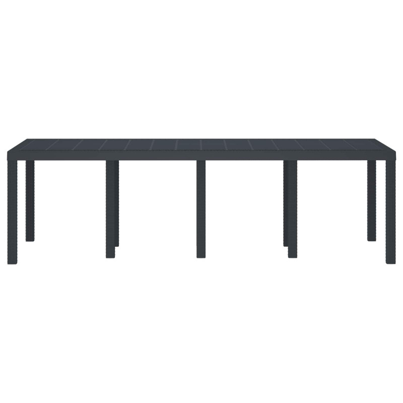 Stół Ogrodowy Antracyt 250 x 100 x 73 cm polirattan