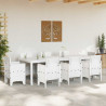 Stół Ogrodowy Biały 250 x 100 x 73 cm polirattan