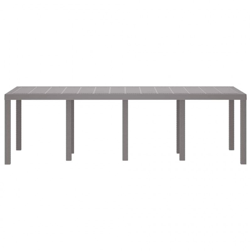 Stół Ogrodowy Jasnoszary 250 x 100 x 73 cm polirattan