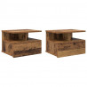 Lustro Nocne z szufladą 2 pcs Stare drewno 40 x 31 x 28 cm