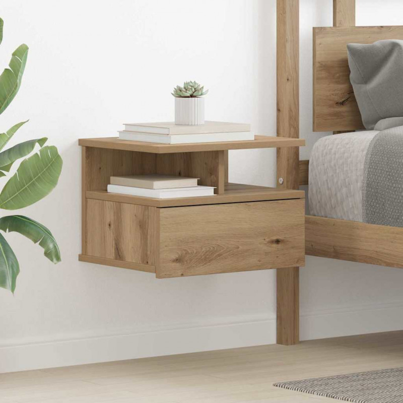 Lustro Nocne z szufladą 2 pcs Dąb rzemieślniczy 40 x 31 x 28 cm