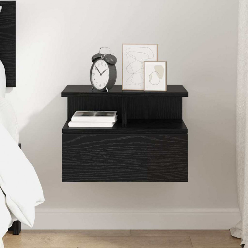 Lustro Nocne Czarny Dąb 40 x 31 x 28 cm Materiał drewnopochodny