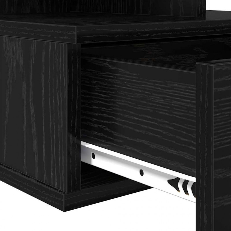Lustro Nocne Czarny Dąb 40 x 31 x 28 cm Materiał drewnopochodny