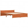 Ramka łóżka Z zagłówkiem Woskowy Brąz 205.5 x 95.5 x 51 cm