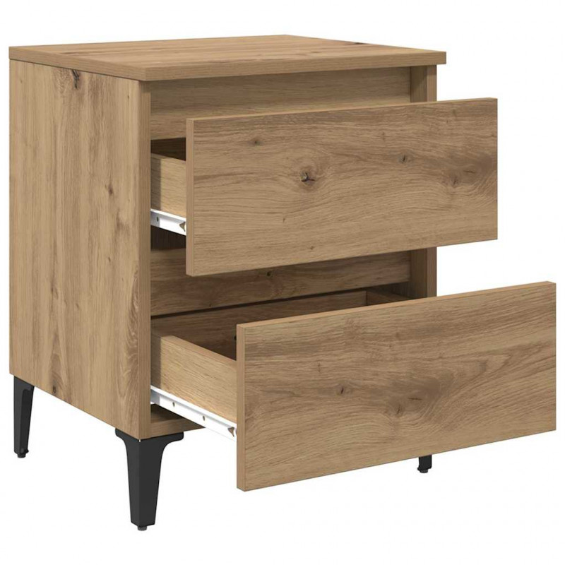 Szafka Nocna 2 pcs dąb artisan 40 x 35 x 50 cm