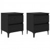 Szafka Nocna 2 pcs Czarny dąb 40 x 35 x 50 cm