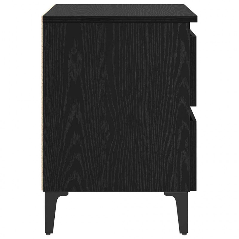 Szafka Nocna 2 pcs Czarny dąb 40 x 35 x 50 cm