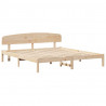 Ramka łóżka Naturalny 200 x 200 cm Lite drewno sosnowe