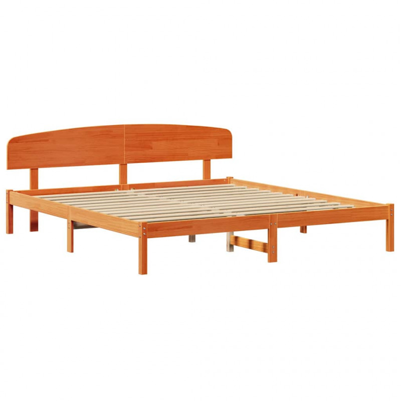 Ramka łóżka Woskowy Brąz 180 x 200 cm Lite drewno sosnowe