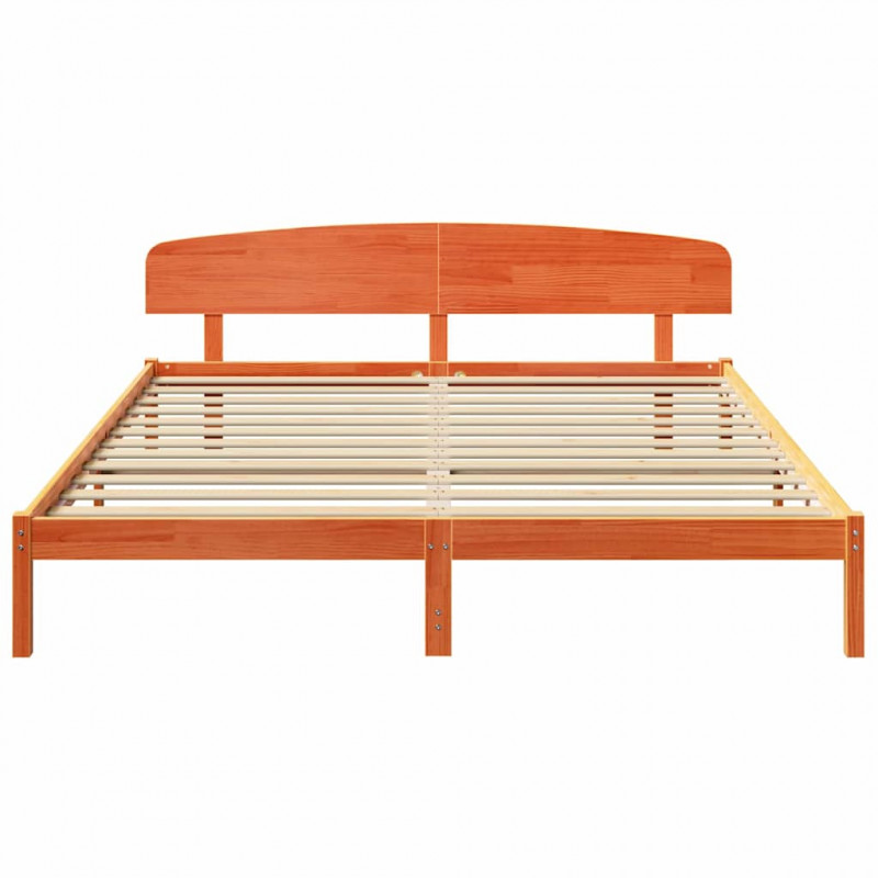 Ramka łóżka Woskowy Brąz 180 x 200 cm Lite drewno sosnowe