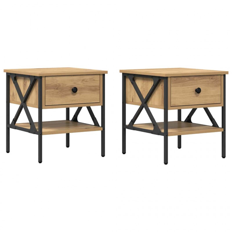 Szafka Nocna z szufladą 2 pcs dąb artisan 40 x 42 x 45 cm