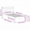 Ramka łóżka Biały 90 x 200 cm Lite drewno sosnowe