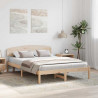 Ramka łóżka Naturalny 140 x 200 cm Lite drewno sosnowe
