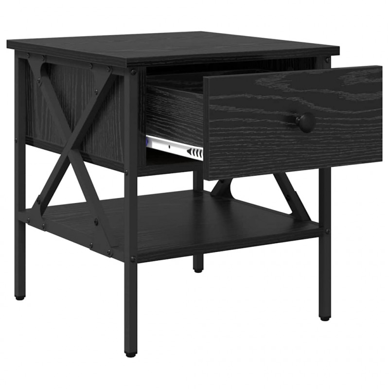 Szafka Nocna z szufladą 2 pcs Czarny dąb 40 x 42 x 45 cm