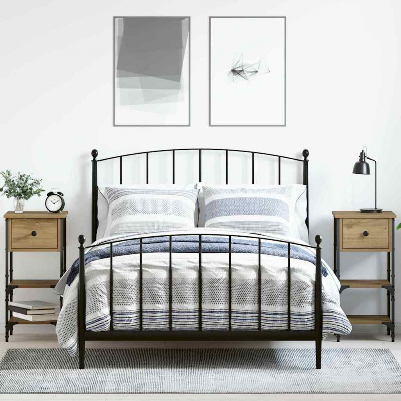 Szafka Nocna z szufladą 2 pcs Brązowy 33.5 x 36 x 70 cm