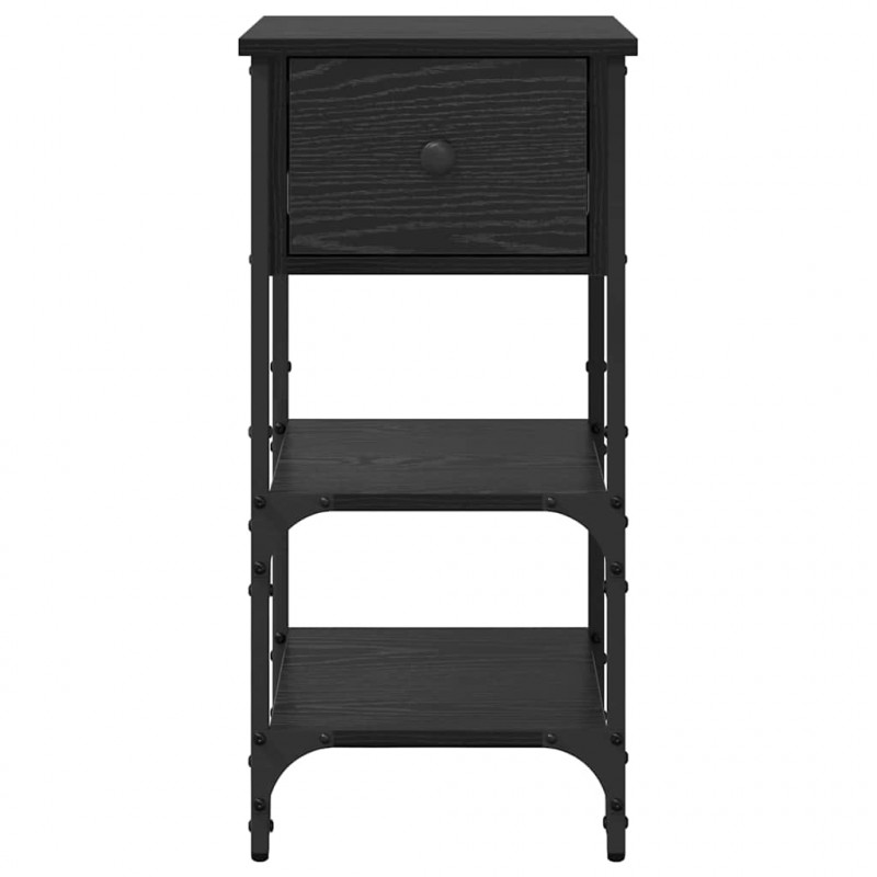 Szafka Nocna z szufladą 2 pcs Czarny Dąb 33.5 x 36 x 70 cm