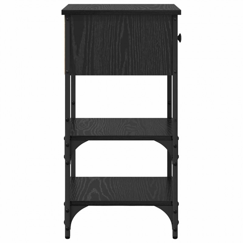 Szafka Nocna z szufladą 2 pcs Czarny Dąb 33.5 x 36 x 70 cm