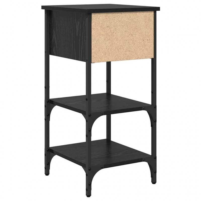 Szafka Nocna z szufladą 2 pcs Czarny Dąb 33.5 x 36 x 70 cm