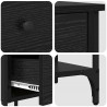 Szafka Nocna z szufladą 2 pcs Czarny Dąb 33.5 x 36 x 70 cm