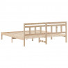 Ramka łóżka Brązowy 200 x 200 cm Lite drewno sosnowe