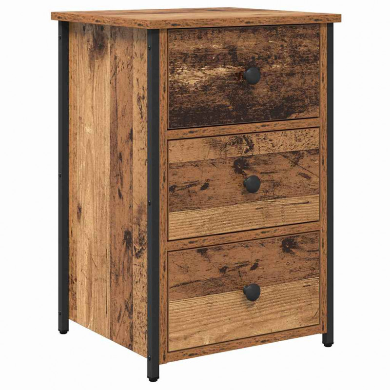 Szafka Nocna Brązowy 40 x 36 x 60 cm Lite Drewno Recyklingowe