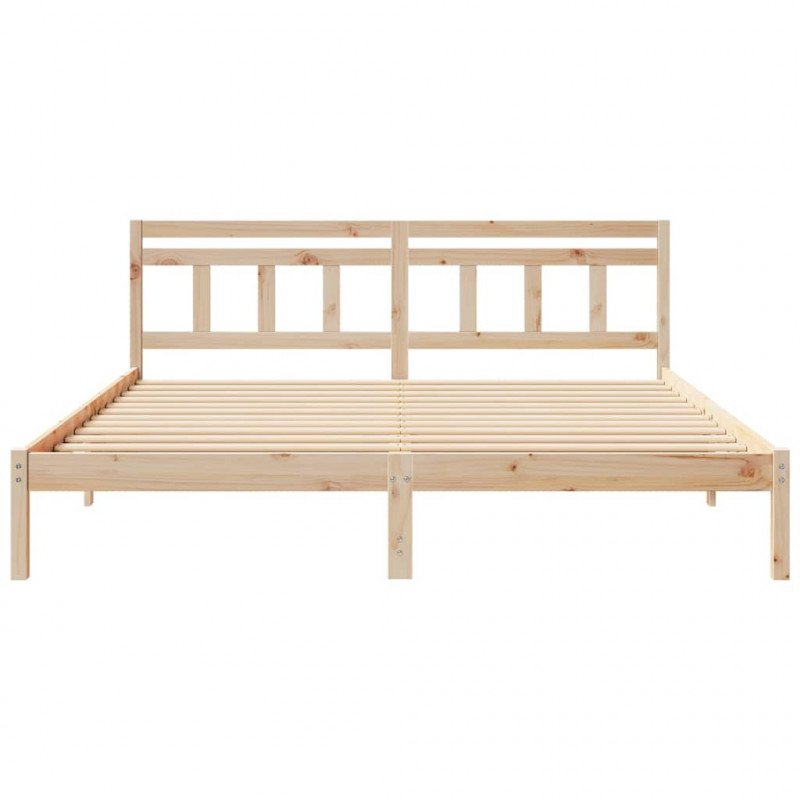 Ramka łóżka Brązowy 180 x 200 cm Lite drewno sosnowe