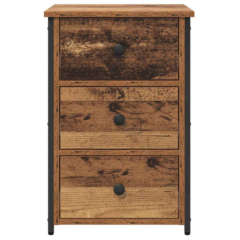 Szafka Nocna Brązowy 40 x 36 x 60 cm Lite Drewno Recyklingowe