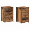 Szafka Nocna z szufladą 2 pcs Brązowy 40 x 36 x 60 cm