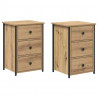Szafka Nocna z szufladą 2 pcs Brązowy 40 x 36 x 60 cm