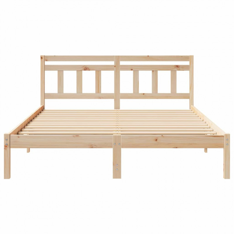 Ramka łóżka Brązowy 160 x 200 cm Lite drewno sosnowe